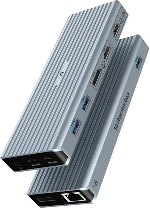 USB C Docking Station, 15 in 2 USB C Hub, 2 HDMI, 1 VGA, 2 USB C Ports, USB C 3.0 Transfer Rates, 4 USB A Ports, 1 USB C PD Charging Port, Gigabit Ethernet, Audio in/Out, and SD/TF Card Slot USB C Docking Station, 15 in 2 USB C Hub, 2 HDMI, 1 VGA, 2 USB C Ports, USB C 3.0 Transfer Rates, 4 USB A Ports, 1 USB C PD Charging Port, Gigabit Ethernet, Audio in/Out, and SD/TF Card Slot