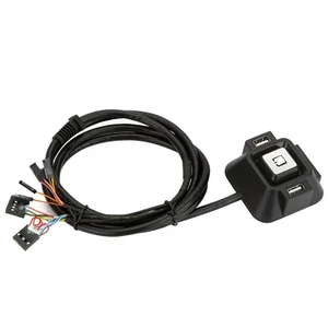 Computer PC Case Power Supply on/off Reset Button Switch with Double USB and Double Audio 1.2m Length Cable Computer PC Case Power Supply on/off Reset Button Switch with Double USB and Double Audio 1.2m Length Cable
