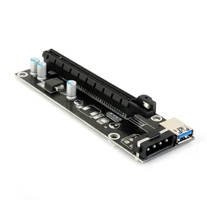 PCIe PCI-E PCI Express Riser Card 1x to 16x USB 3.0 Data Cable SATA to 4Pin IDE Molex Power Supply PCIe PCI-E PCI Express Riser Card 1x to 16x USB 3.0 Data Cable SATA to 4Pin IDE Molex Power Supply