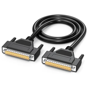 JUXINICE DB37 Cable Copper D-Sub 37 Pin Cord Shielded, D-Sub 37Pin Male to Male Cord 5FT, DB37 Extension Cable- Black 5' JUXINICE DB37 Cable Copper D-Sub 37 Pin Cord Shielded, D-Sub 37Pin Male to Male Cord 5FT, DB37 Extension Cable- Black 5'
