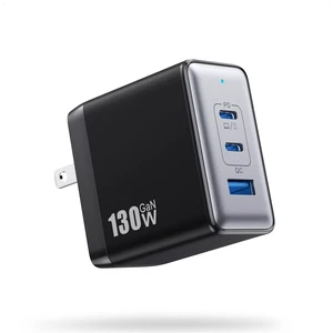 130W USB C Charger Block,3-Port GaN Fast Charger,Compact Foldable Type C Fast Charging Wall Charger,PD QC 65W USB C Laptop Charger for MacBook Pro/Air,iPad Pro,iPhone16/15,Galaxy Series(Black) 130W USB C Charger Block,3-Port GaN Fast Charger,Compact Foldable Type C Fast Charging Wall Charger,PD QC 65W USB C Laptop Charger for MacBook Pro/Air,iPad Pro,iPhone16/15,Galaxy Series(Black)