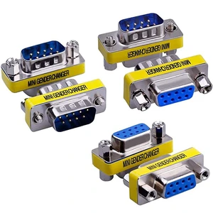 6-Pack 9Pin RS232 Serial Cable DB9 Male to Male/Female to Female/Male to Female Mini Gender Changer Adapter Coupler Connector 6-Pack 9Pin RS232 Serial Cable DB9 Male to Male/Female to Female/Male to Female Mini Gender Changer Adapter Coupler Connector