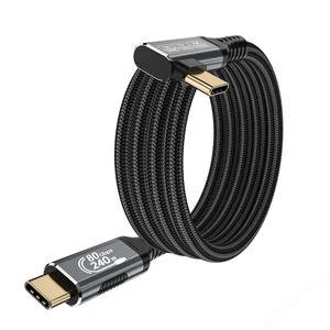 HOTUTUKI 240w 80gbps USB c Cable Compatible with Thunderbolt 5 Cable Right Angle 6.6ft, 90 Degree USB C Cable, 8K/16k 60Hz usbc Monitor Cable for Thunderbolt 4,USB c Video HOTUTUKI 240w 80gbps USB c Cable Compatible with Thunderbolt 5 Cable Right Angle 6.6ft, 90 Degree USB C Cable, 8K/16k 60Hz usbc Monitor Cable for Thunderbolt 4,USB c Video