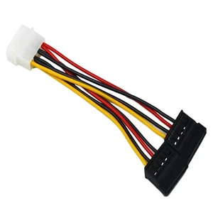 10pcs/lot Serial ATA SATA 4 Pin IDE to dual of 15 Pin HDD Power Adapter Cable est 10pcs/lot Serial ATA SATA 4 Pin IDE to dual of 15 Pin HDD Power Adapter Cable est