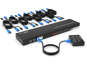 MT-VIKI 8 Ports KVM Switch HDMI, 4K @30Hz Rack Mount HDMI KVM Switch 8 in 1 Out w/KVM Cables & IR & Desktop Control & 4 USB 2.0 Hub eokCXOY MT-VIKI 8 Ports KVM Switch HDMI, 4K @30Hz Rack Mount HDMI KVM Switch 8 in 1 Out w/KVM Cables & IR & Desktop Control & 4 USB 2.0 Hub eokCXOY