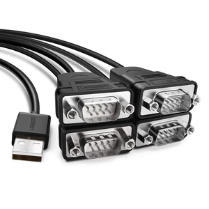 UGREEN USB to Serial RS232 Cable Adapter 4 Ports DB9 Converter 9-Pin Male to Male with Hexnuts for Windows 10/8.1/8/7/XP/Vista/Linux/MAC OS 8/9/OS X UGREEN USB to Serial RS232 Cable Adapter 4 Ports DB9 Converter 9-Pin Male to Male with Hexnuts for Windows 10/8.1/8/7/XP/Vista/Linux/MAC OS 8/9/OS X