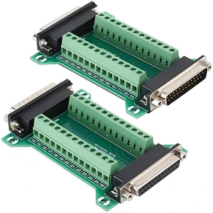 Willwewon 2PCS DB25 Male Female Connector in One Breakout Board, RS232 D-SUB Serial to 25-pin Port Adapter Module Willwewon 2PCS DB25 Male Female Connector in One Breakout Board, RS232 D-SUB Serial to 25-pin Port Adapter Module