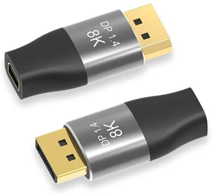 Displayport to Mini DisplayPort 8K Adapter 2-Pack, BolAAzuL Displayport 1.4 Cable Adapter Bi-Directional MDP to DP/DP Male to Mini DP Female Extender Converter 8K(76804320)@60Hz,4K@144Hz,2K@165Hz Displayport to Mini DisplayPort 8K Adapter 2-Pack, BolAAzuL Displayport 1.4 Cable Adapter Bi-Directional MDP to DP/DP Male to Mini DP Female Extender Converter 8K(76804320)@60Hz,4K@144Hz,2K@165Hz