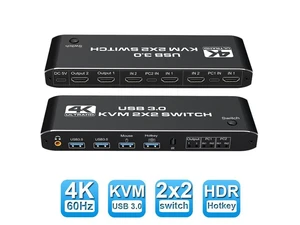 2x2 Dual Monitor HDMI KVM Switch 2 in 2 Out, 4K @60Hz 2 Port Dual Monitor USB 3.0 KVM Switch 1080P USB KVM Switcher HDMI with USB 3.0 port eokCXOY 2x2 Dual Monitor HDMI KVM Switch 2 in 2 Out, 4K @60Hz 2 Port Dual Monitor USB 3.0 KVM Switch 1080P USB KVM Switcher HDMI with USB 3.0 port eokCXOY