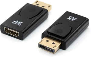 isptewhie 4K DisplayPort to HDMI Adapter 2 Pack, Display Port to HDMI (Monitor) Converter,DP Male to HDMI Female Connectors Gold-Plated for HP Laptop,PC,Computer,HDTV, Projector, Desktop isptewhie 4K DisplayPort to HDMI Adapter 2 Pack, Display Port to HDMI (Monitor) Converter,DP Male to HDMI Female Connectors Gold-Plated for HP Laptop,PC,Computer,HDTV, Projector, Desktop
