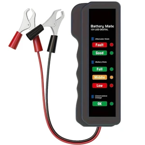 Portable 12V Car Battery Tester with Digital Display Automotive Battery Health Analyzer for Cranking, Charging System & Fault Diagnosis Portable 12V Car Battery Tester with Digital Display Automotive Battery Health Analyzer for Cranking, Charging System & Fault Diagnosis