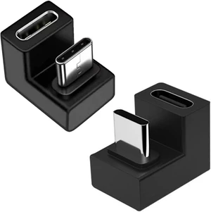 USB C Adapter 180 Degree U-Shaped (2 Pack) USB-C 3.1 Female to Male Elbow Adapter Angled OTG Adapter Compatible with MacBook iPhone 17/16/15 iPad Switch Galaxy Type-C Phones and More USB C Adapter 180 Degree U-Shaped (2 Pack) USB-C 3.1 Female to Male Elbow Adapter Angled OTG Adapter Compatible with MacBook iPhone 17/16/15 iPad Switch Galaxy Type-C Phones and More