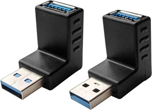 USB 3.0 Male to Female Right Angle Adapter 90 Degree USB Upward and Downward Connector USB 3.0 Male to Female Right Angle Adapter 90 Degree USB Upward and Downward Connector