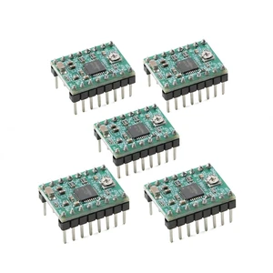 5pcs A4988 Stepper Motor Driver Module, 35 V 2 A Output, 1/16 Microstepping, with Heatsink 5pcs A4988 Stepper Motor Driver Module, 35 V 2 A Output, 1/16 Microstepping, with Heatsink