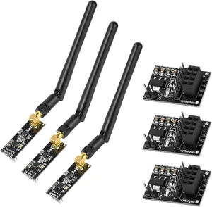 3PCS NRF24L01+PA+LNA Module with SMA 2.4 GHz 1100m+3PCS nrf24 8 Pin Socket Breakout Adapters Compatible 3PCS NRF24L01+PA+LNA Module with SMA 2.4 GHz 1100m+3PCS nrf24 8 Pin Socket Breakout Adapters Compatible