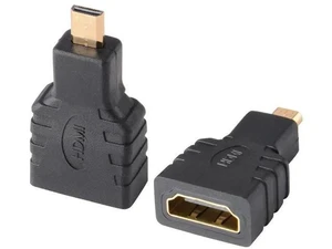 2 Pack Gold-Plated Micro HDMI Male to HDMI Female Adapter, 4K 3D ARC Ethernet Supported Micro HDMI to HDMI Converter for Camera Laptop Smartphone 2 Pack Gold-Plated Micro HDMI Male to HDMI Female Adapter, 4K 3D ARC Ethernet Supported Micro HDMI to HDMI Converter for Camera Laptop Smartphone