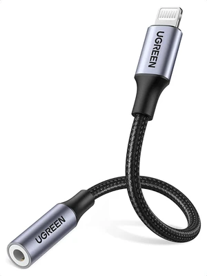UGREEN Headphone Adapter for iPhone MFi Certified Lightning to 3.5 mm Earphone Jack Male to Female Braided Audio Aux Stereo Cable Connector Dongle for iPhone 13 12 SE 11 Pro Max, XS XR 8 Plus, Gray UGREEN Headphone Adapter for iPhone MFi Certified Lightning to 3.5 mm Earphone Jack Male to Female Braided Audio Aux Stereo Cable Connector Dongle for iPhone 13 12 SE 11 Pro Max, XS XR 8 Plus, Gray