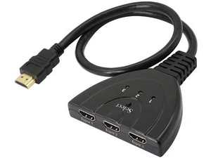 3 in 1 Out Manual HDMI Switch with HDMI Cable, 3 Port 1080P HDMI Switcher Splitter, Plug and Play 3 in 1 Out Manual HDMI Switch with HDMI Cable, 3 Port 1080P HDMI Switcher Splitter, Plug and Play