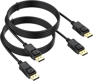 4K DisplayPort Cable 3FT 2-Pack Display Port to Display Port Cable for Monitor DP to DP Male to Male Adapter 4K@60Hz 2K@144Hz 1080P 4K DisplayPort Cable 3FT 2-Pack Display Port to Display Port Cable for Monitor DP to DP Male to Male Adapter 4K@60Hz 2K@144Hz 1080P