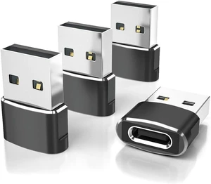 USB to USB C Adapter for iPhone 17 4Pack USBC Female to A Male Car Charger Adapter Type C Converter 16 Pro Max 15 14 Plus iWatch Watch 11 10 Se Ultra 3 iPad Air Galaxy S25 Black USB to USB C Adapter for iPhone 17 4Pack USBC Female to A Male Car Charger Adapter Type C Converter 16 Pro Max 15 14 Plus iWatch Watch 11 10 Se Ultra 3 iPad Air Galaxy S25 Black