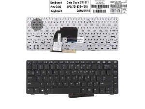 US Keyboard for HP EliteBook 8460P Black Frame Black Without Piont Stick US Keyboard for HP EliteBook 8460P Black Frame Black Without Piont Stick