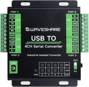 Industrial USB to 4-Ch Serial Converter, Original FT4232HL Chip, Supports USB to RS232/485/422/TTL, Multiple Devices Applicable, Multi-OS Compatible @XYGStudy (USB to 4CH Serial Converter) Industrial USB to 4-Ch Serial Converter, Original FT4232HL Chip, Supports USB to RS232/485/422/TTL, Multiple Devices Applicable, Multi-OS Compatible @XYGStudy (USB to 4CH Serial Converter)