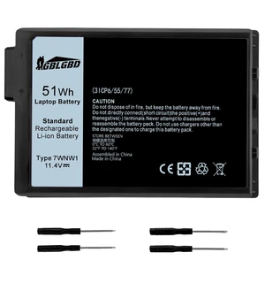 GBLGBD 7WNW1 Replacement Battery for Dell Latitude 5420/5424/7424 Rugged Extreme Series, Dell P85G P86G P137G P137G001 P137G002 P85G001 P86G001 Series, (3-Cell Li-ion, 11.4V, 51Wh, 3900mAh) GBLGBD 7WNW1 Replacement Battery for Dell Latitude 5420/5424/7424 Rugged Extreme Series, Dell P85G P86G P137G P137G001 P137G002 P85G001 P86G001 Series, (3-Cell Li-ion, 11.4V, 51Wh, 3900mAh)
