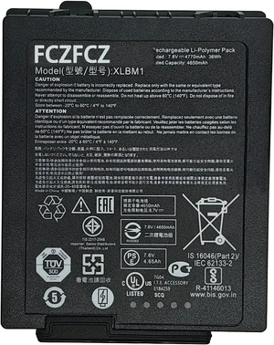 XLBM1 Battery 36Wh 4770mAh Replacement for Zebra Xplore LynPD5O3 0B23-01H4000E 0B23-023U000P Series 7.6V