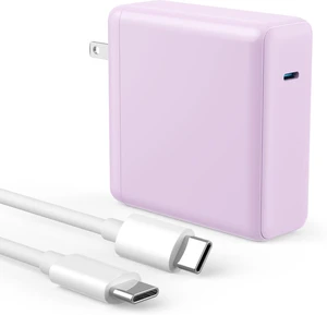 Mac Book Pro Charger - 120W USB C Charger Fast Charger Compact Laptop Charger Adapter Compatible with USB C Port MacBook Pro/Air iPad Pro Galaxy and All USB-C Devices (Light Purple) Mac Book Pro Charger - 120W USB C Charger Fast Charger Compact Laptop Charger Adapter Compatible with USB C Port MacBook Pro/Air iPad Pro Galaxy and All USB-C Devices (Light Purple)