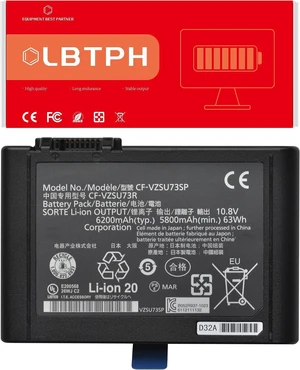 CF-VZSU73U CF-VZSU73R CF-VZSU73SP 63Wh 5800mAh 10.8V Laptop Battery Replacement for Panasonic Toughbook CF-D1 Mk1 Mk2 Series CF-VZSU73U CF-VZSU73R CF-VZSU73SP 63Wh 5800mAh 10.8V Laptop Battery Replacement for Panasonic Toughbook CF-D1 Mk1 Mk2 Series