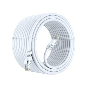Maximm Cat 6 Ethernet Cable 100 Ft, 100% Pure Copper, Cat6 Cable LAN Cable, Internet Cable, Patch Cable and Network Cable - UTP (White) 100 Feet Maximm Cat 6 Ethernet Cable 100 Ft, 100% Pure Copper, Cat6 Cable LAN Cable, Internet Cable, Patch Cable and Network Cable - UTP (White) 100 Feet