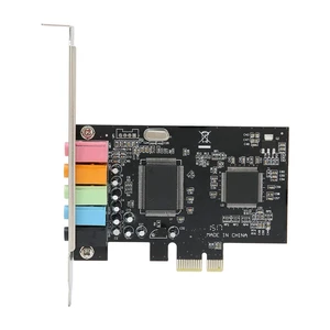PCIe Sound Card, 5.1 Internal Sound Card for PC 7 /Vista/XP 32/64 bit with Low Bracket, 3D Stereo PCI e Audio Card PCIe Sound Card, 5.1 Internal Sound Card for PC 7 /Vista/XP 32/64 bit with Low Bracket, 3D Stereo PCI e Audio Card