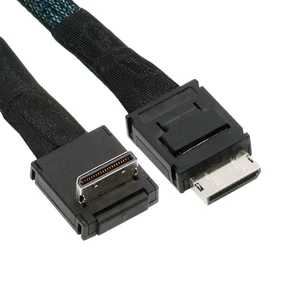 CY Down Angled 90 Degree OcuLink PCIe 4.0 PCI-Express SFF-8611 4i to SFF-8611 Data Active Cable for eGPU SSD 80cm CY Down Angled 90 Degree OcuLink PCIe 4.0 PCI-Express SFF-8611 4i to SFF-8611 Data Active Cable for eGPU SSD 80cm