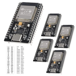 5Pcs ESP32 Development Board CP2102 Chip 38Pin Narrow Version WiFi + Bluetooth Microcontroller Dual Cores ESP-32 ESP-32D Board ESP-WROOM-32 2 in 1 Dual Core Low Power Consumption ESP-32 Type C 5Pcs ESP32 Development Board CP2102 Chip 38Pin Narrow Version WiFi + Bluetooth Microcontroller Dual Cores ESP-32 ESP-32D Board ESP-WROOM-32 2 in 1 Dual Core Low Power Consumption ESP-32 Type C