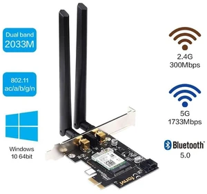 WiFi Card Wireless Bluetooth Adapter Dual Band AC2030 PCIe Wireless 9260ac 1730Mbps MU-MIMO WiFi PCI-E 1X Card BT 5.0 WiFi Card Wireless Bluetooth Adapter Dual Band AC2030 PCIe Wireless 9260ac 1730Mbps MU-MIMO WiFi PCI-E 1X Card BT 5.0