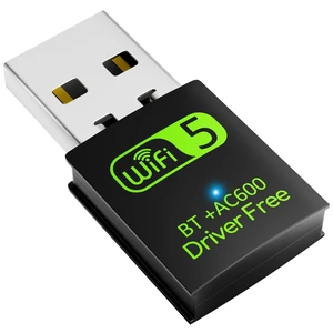 USB WiFi Bluetooth Adapter, 600Mbps Dual Band 2.4/5Ghz Wireless Network External Receiver, Mini WiFi Dongle for PC/Laptop/Desktop USB WiFi Bluetooth Adapter, 600Mbps Dual Band 2.4/5Ghz Wireless Network External Receiver, Mini WiFi Dongle for PC/Laptop/Desktop