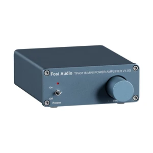 Fosi Audio V1.0G 2 Channel Class D Mini Stereo Amplifier for Home Speakers TPA3116 50W x 2 with Power Supply Fosi Audio V1.0G 2 Channel Class D Mini Stereo Amplifier for Home Speakers TPA3116 50W x 2 with Power Supply