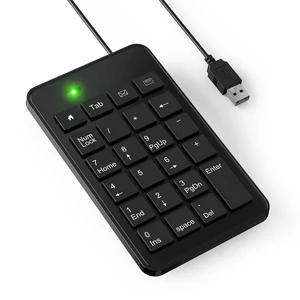 Wired USB-A Numeric Keypad for Laptop, 23 Keys Numpad Keyboard with Tab, Home, Email & Calculator Keys, 5ft Cable, Small and Lightweight Design Wired USB-A Numeric Keypad for Laptop, 23 Keys Numpad Keyboard with Tab, Home, Email & Calculator Keys, 5ft Cable, Small and Lightweight Design