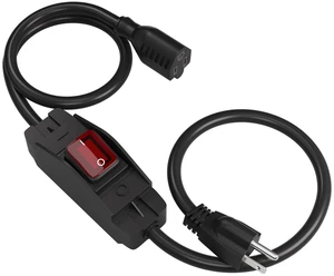 Extension Cord with Switch 3-Prong Waterproof Outdoor,14/3 SJT Extension Cord 1875W,Control Switch ON/Off Grounded Plug Receptacle 15A 125V.(3FT) Extension Cord with Switch 3-Prong Waterproof Outdoor,14/3 SJT Extension Cord 1875W,Control Switch ON/Off Grounded Plug Receptacle 15A 125V.(3FT)