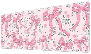 Pink Bow Gaming Mouse Pad Large Desk Mat Extended Keyboard Cute Mouse Pad Anime Mousepad with Non-Slip Base and Stitched Edge Mouse Mat Desk Pad 31.5 x 11.8 Mouse Pads for Desk Home Office Gaming Pink Bow Gaming Mouse Pad Large Desk Mat Extended Keyboard Cute Mouse Pad Anime Mousepad with Non-Slip Base and Stitched Edge Mouse Mat Desk Pad 31.5 x 11.8 Mouse Pads for Desk Home Office Gaming