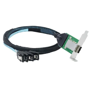 AoQhir Mini SAS HD SFF-8088 26Pin Female to 4X SATA 7Pin 180 Cable, 0.5m/19.6in 12Gbps High-Speed Server Data Cable AoQhir Mini SAS HD SFF-8088 26Pin Female to 4X SATA 7Pin 180 Cable, 0.5m/19.6in 12Gbps High-Speed Server Data Cable