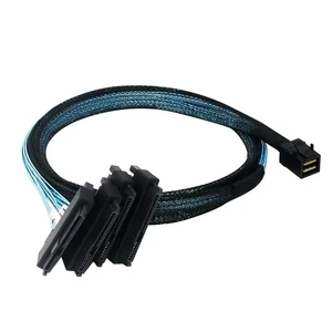 HD1 to 4Mini SAS Cable SFF8643 To 4SAS Hard Drive 29P 8482 Server 12G Data Cable HD1 to 4Mini SAS Cable SFF8643 To 4SAS Hard Drive 29P 8482 Server 12G Data Cable