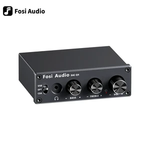 Fosi Audio Q4 Desktop DAC Headphone Amp for PC Mini Stereo Headphone Amplifier Combo USB Optical Coaxial to RCA AUX Digital-to-Analog Audio Converter Adapter for Home Powered Speakers Fosi Audio Q4 Desktop DAC Headphone Amp for PC Mini Stereo Headphone Amplifier Combo USB Optical Coaxial to RCA AUX Digital-to-Analog Audio Converter Adapter for Home Powered Speakers