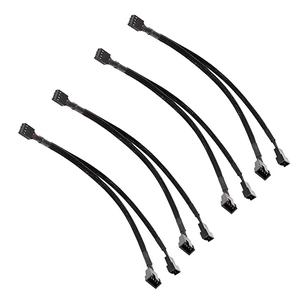 PWM Fan Splitter Cable 4 Pin Black Sleeved Case Fan Splitter Cable 1 to 2 Converter Braided Y Splitter Computer PC Fan Extension Power Cable 105 Inches 4 Pack giyqxHw PWM Fan Splitter Cable 4 Pin Black Sleeved Case Fan Splitter Cable 1 to 2 Converter Braided Y Splitter Computer PC Fan Extension Power Cable 105 Inches 4 Pack giyqxHw