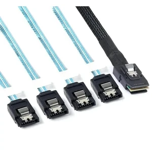 Mini-SAS SFF-8087 To 4 SATA Cable Mini SAS 4i SFF8087 36P To 4 SATA 7P Cable Mini-SAS SFF-8087 To 4 SATA Cable Mini SAS 4i SFF8087 36P To 4 SATA 7P Cable