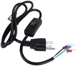 4FT Power Cable 3 Prong Grounding Plug, AC Power Cord Extension Cord with Switch On/Off and Fork Terminal Connectors, AC/DC Adapter 18 AWG for Electrical Testing, AC to DC Converter 110V to 12V 4FT Power Cable 3 Prong Grounding Plug, AC Power Cord Extension Cord with Switch On/Off and Fork Terminal Connectors, AC/DC Adapter 18 AWG for Electrical Testing, AC to DC Converter 110V to 12V