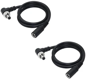 2 Pack DC Extension Cable 90 Degree Power Adapter Plug 5.5mm x 2.1mm Male to Female Extension Wire with Lock Nut for 12V Power Adapter, CCTV Security Camera (0.5M/1.65FT) 2 Pack DC Extension Cable 90 Degree Power Adapter Plug 5.5mm x 2.1mm Male to Female Extension Wire with Lock Nut for 12V Power Adapter, CCTV Security Camera (0.5M/1.65FT)