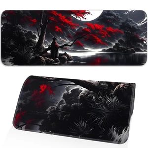 Japanese Dark Red Moon Gaming Mouse Pad, Extended Mouse Pad with Non-Slip Base, Full Keyboard Pad with Stitched Edges, Large Desk Pad for Gaming, Office, Home 31.5 x 11.8 Inch Japanese Dark Red Moon Gaming Mouse Pad, Extended Mouse Pad with Non-Slip Base, Full Keyboard Pad with Stitched Edges, Large Desk Pad for Gaming, Office, Home 31.5 x 11.8 Inch