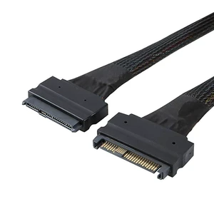 SFF-8639 NVME PCIe Extension Cable, U.2 U2 SFF-8639 NVME PCIe SSD Male to Female Extension Cable 50cm 68pin/Black SFF-8639 NVME PCIe Extension Cable, U.2 U2 SFF-8639 NVME PCIe SSD Male to Female Extension Cable 50cm 68pin/Black