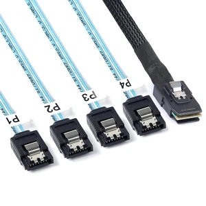 2Pack Mini SAS to SATA Cable: 0.5M SFF-8087 to SATA Mini SAS Breakout Cable SFF8087 to SATA Mini-SAS to SATA SAS to SATA Breakout(1.6FT) 2Pack Mini SAS to SATA Cable: 0.5M SFF-8087 to SATA Mini SAS Breakout Cable SFF8087 to SATA Mini-SAS to SATA SAS to SATA Breakout(1.6FT)